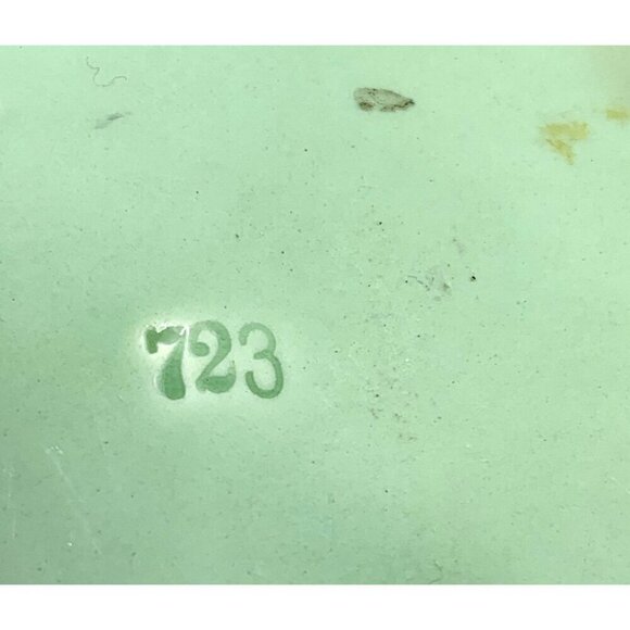 Majolica Tulips Platter Artist Georg Schmider Zell 723 Antique German 11" - Picture 5 of 8